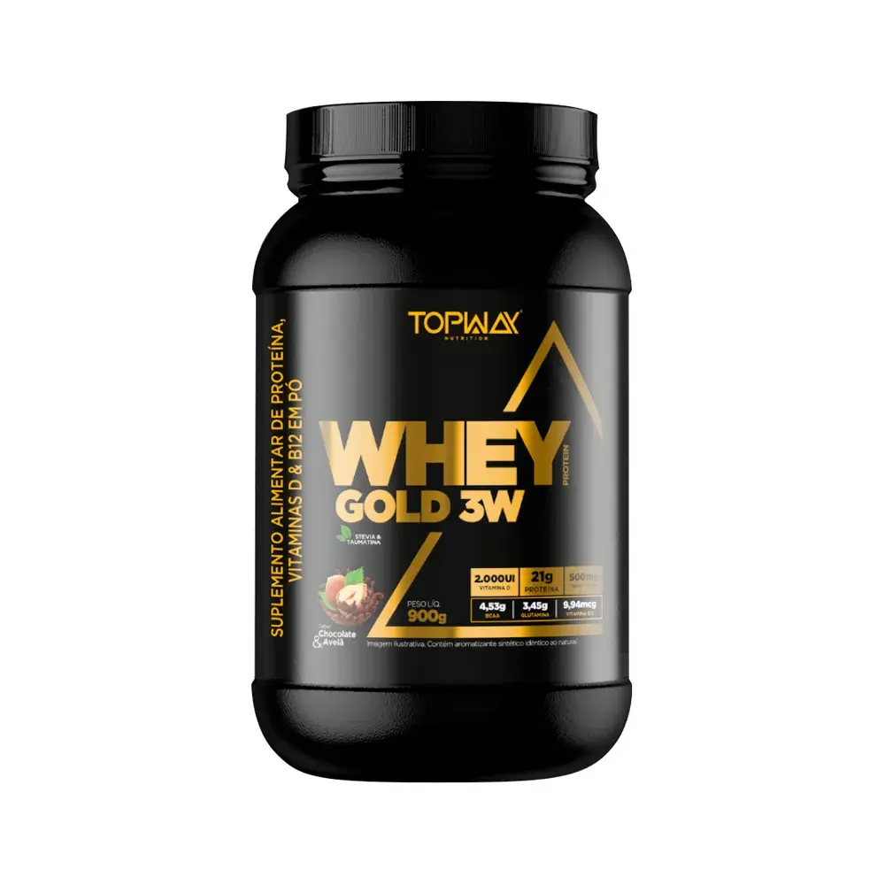 Whey 3w Gold 900g - Chocolate com avelã - Topway