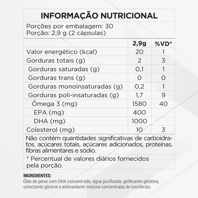 Ômega 3 Super DHA 1000mg - 60 Cps - TOPWAY
