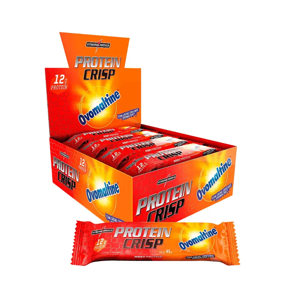 Protein Crisp - Cx 12und de 45g cada (R$7,05 a und ovomaltine R$6.66 demais sabores) - Integralmedica