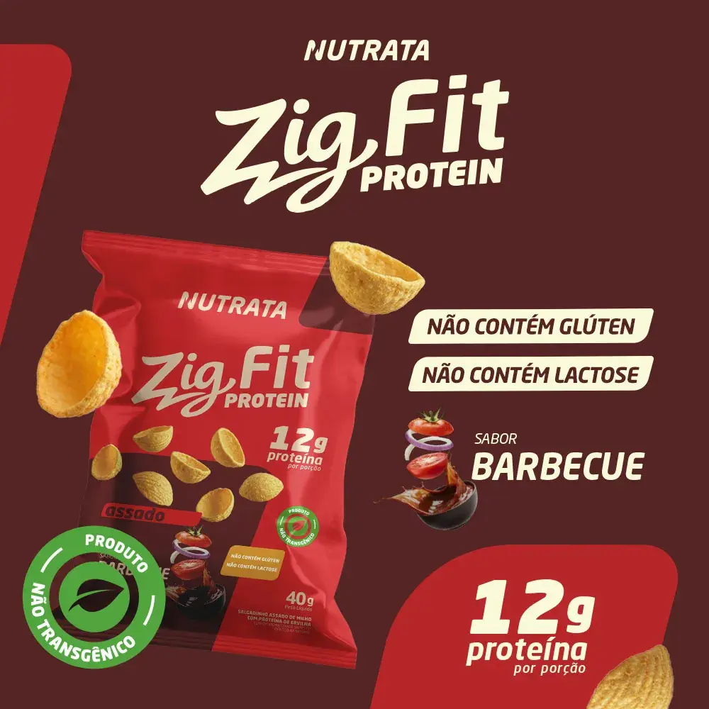 Zig Fit - salgadinho proteico de 40g cada - Nutrata