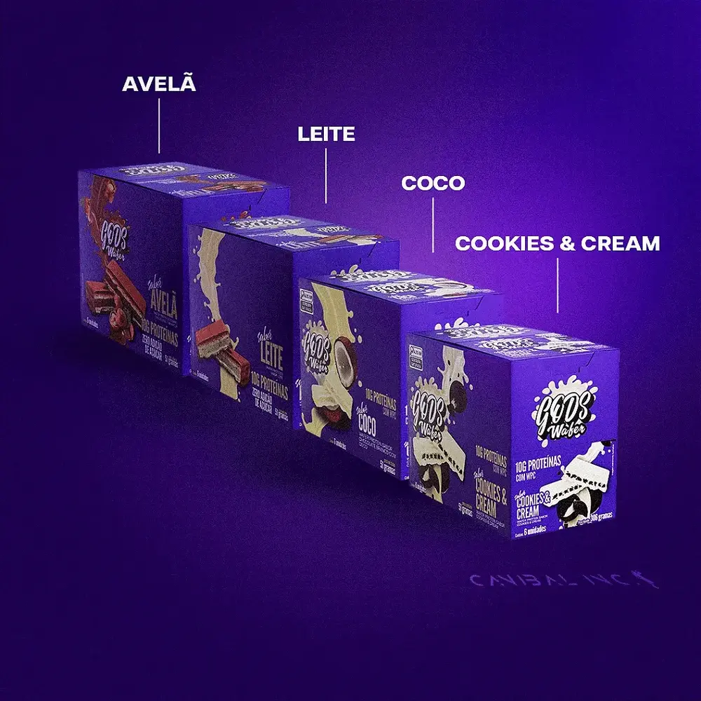 Gods Wafer - Display com 6 unidades de 50g (R$7,90 Und.) - Canibal Inc.